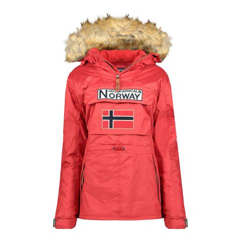 Geographical Norway Red Waterproof Parka Jacket 