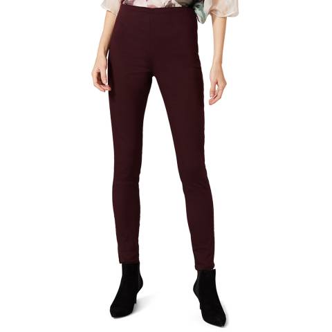 Phase Eight Red Amina Cotton Blend Jeggings