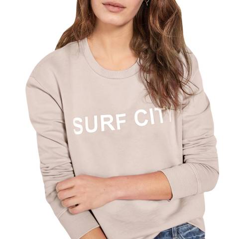 hush Beige Surf City Cotton Jumper