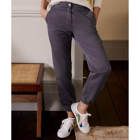 Boden Grey Cotton Blend Stretch Trousers