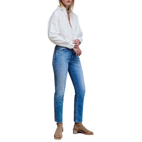 7 For All Mankind Mid Blue Peggi Stretch Jeans