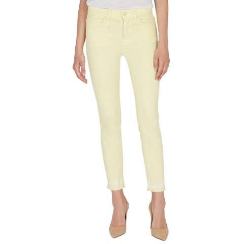 7 For All Mankind Yellow Roxanne Ankle Stretch Jeans