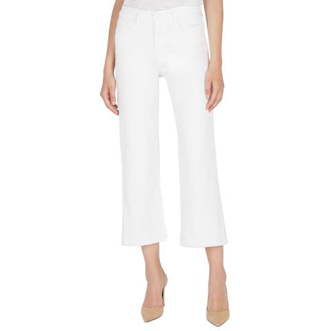 7 For All Mankind White Cropped Alexa Stretch Jeans