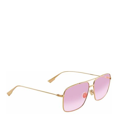 Dior Women's Gold Pilot Christian Dior Sunglasses 57mm