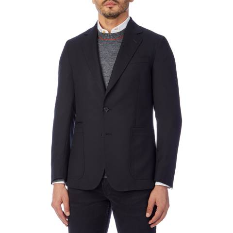 PAUL SMITH Black Tailored Fit Wool Jacket