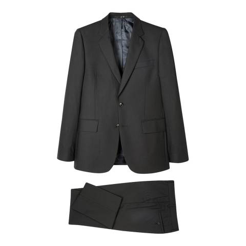 PAUL SMITH Black Tailored Fit Two Button Wool Suit