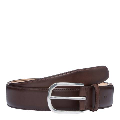 PAUL SMITH Brown Leather Classic Belt