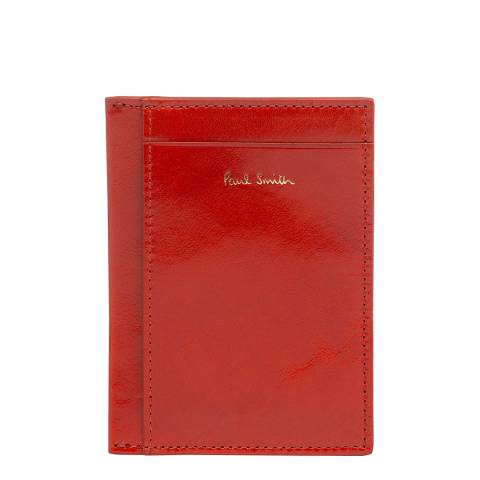 PAUL SMITH Red Polished Credit Card Holder
