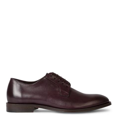 PAUL SMITH Aubergine Leather Chester Derby Shoes