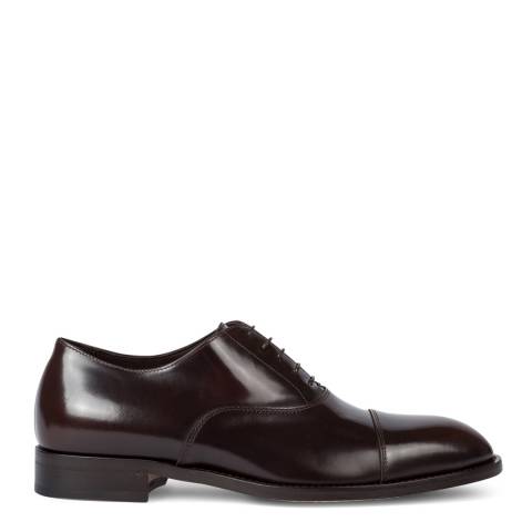 PAUL SMITH Dark Brown Leather Kenning Oxford Shoes