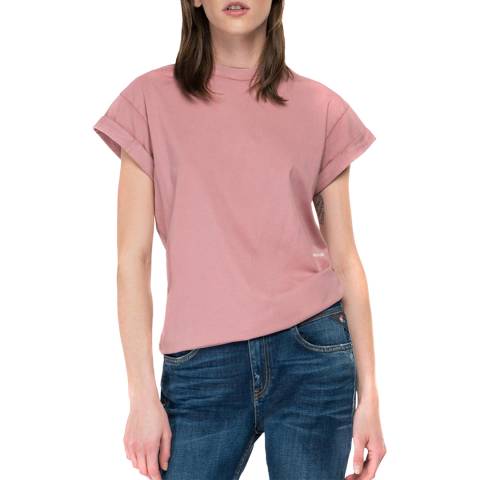 Replay Pink Not Ordinary Cotton T-Shirt