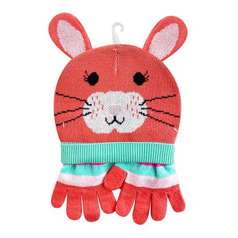 Zoocchini Pink Bunny Winter Hat Gloves set
