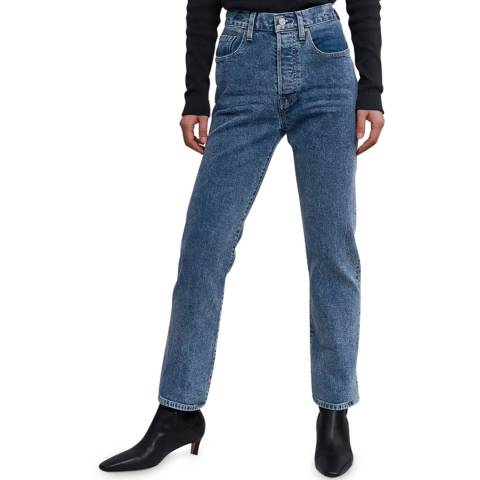 Levi's Mid Blue 501 Straight Leg Jeans