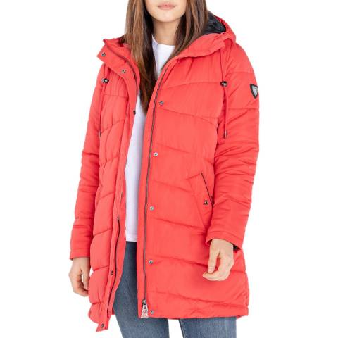 Dare2B Red Insulated Longline Padded Jacket