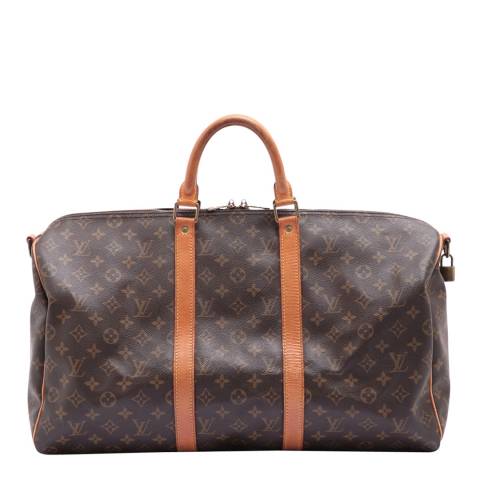 Louis Vuitton Vintage Brown Keepall Bandouliere 50