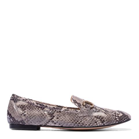Laycuna London Snake Print Snaffle Loafers
