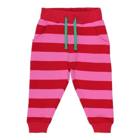 Toby Tiger Red Pink Organic Striped Joggers