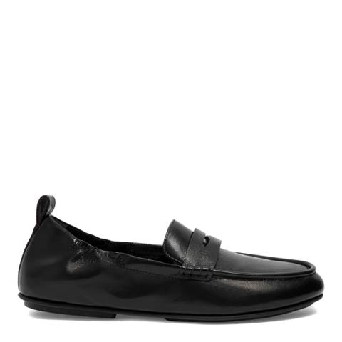 FitFlop Black Allegro Metallic Leather Penny Loafers