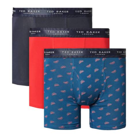 Ted Baker Multi 3-Pack Cotton Fashion Boxer Brief