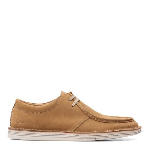 Clarks Dark Sand Suede Forge Run Oxford Shoes