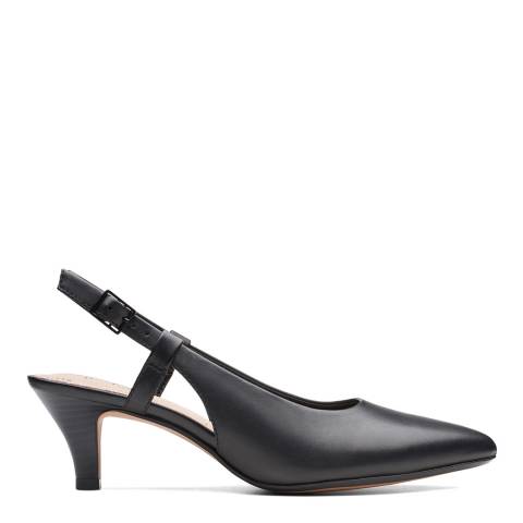 Clarks Black Leather Linvale Loop Court Shoes