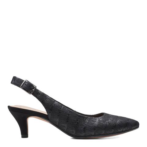 Clarks Black Interest Leather Linvale Sondra Court Shoes