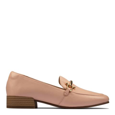 Clarks Pink Leather Pure Block Light Loafers