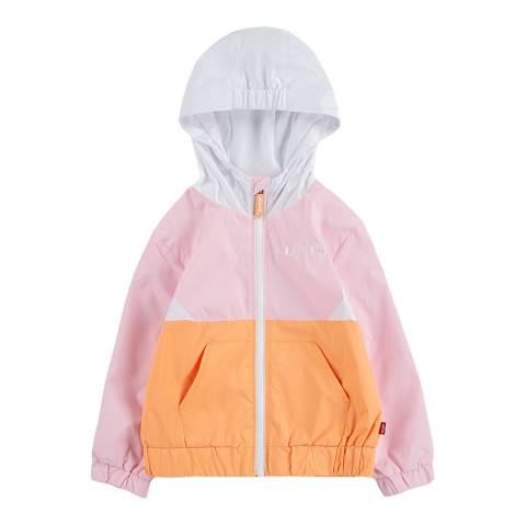 Levi's Younger Girl's Cantaloupe Hooded Colour Block Jacket