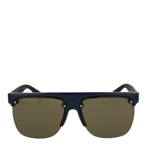 Gucci Men's Shiny/ Blue Gucci Sunglasses 60mm