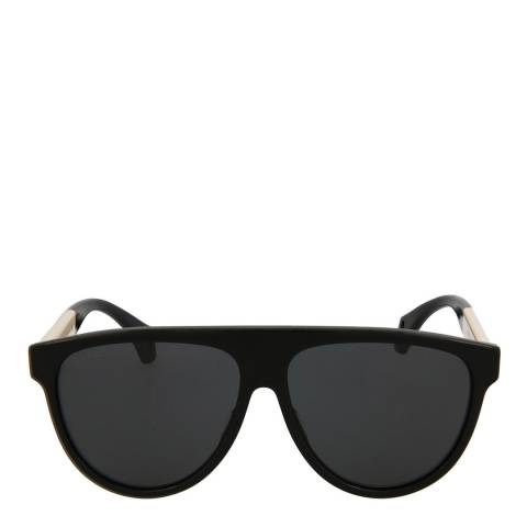 Gucci Men's Black/ White/ Grey Gucci Sunglasses 58mm