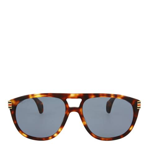 Gucci Men's Havana/ Grey Gucci Sunglasses 60mm