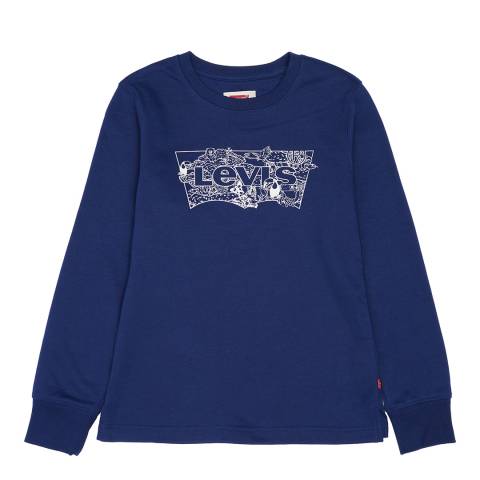 Levi's Younger Boy's Estate Blue Logo Sweatshirt