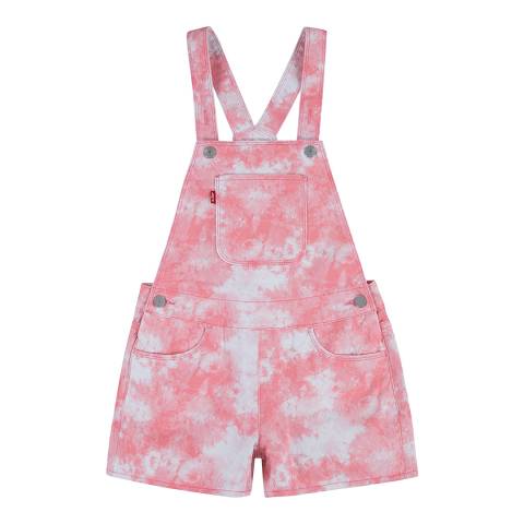 Levi's Younger Girl's Peony  Tie Dye Shortall Dungarees