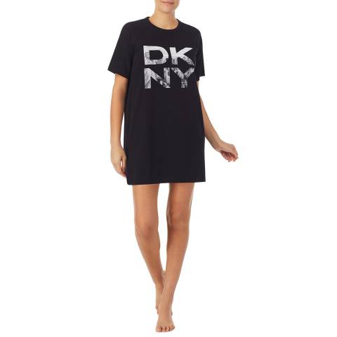 DKNY Black Short Sleepshirt