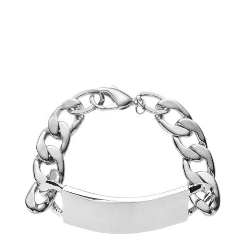 nOir Silver Chunky Chain ID Bracelet