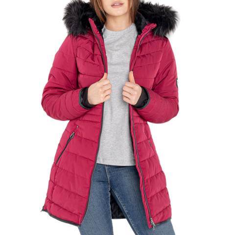 Dare2B Red Luxe Embellished Parka 