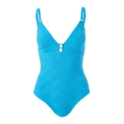 Melissa Odabash Zigzag Azure Havana Swimsuit