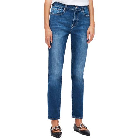 7 For All Mankind Mid Blue Relaxed Boyfriend Jeans