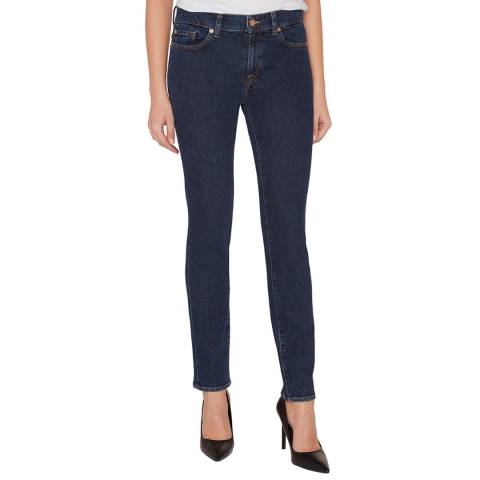 7 For All Mankind Dark Blue Roxanne Stretch Jeans