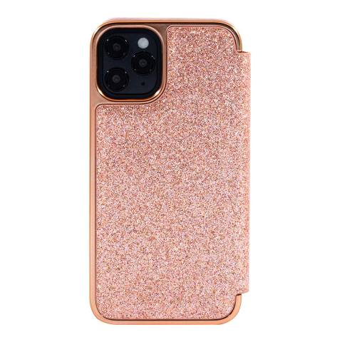 Ted Baker Ted Baker Dianoe Mirror Case for iPhone 12 - Rose Gold Glitter