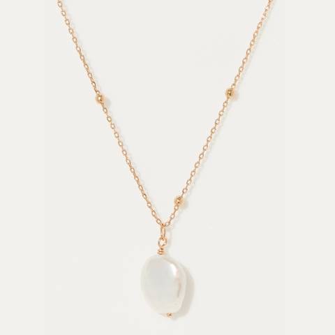Côme Gold/ White Banyan Three Pendant Drop Necklace 