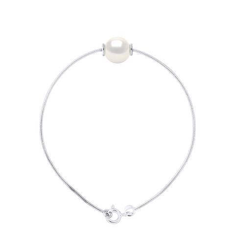 Atelier Pearls Silver White Pearl Passing Through Bracelet