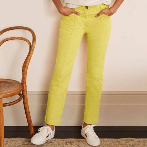 Boden Yellow Cotton Ankle Legnth Trousers 