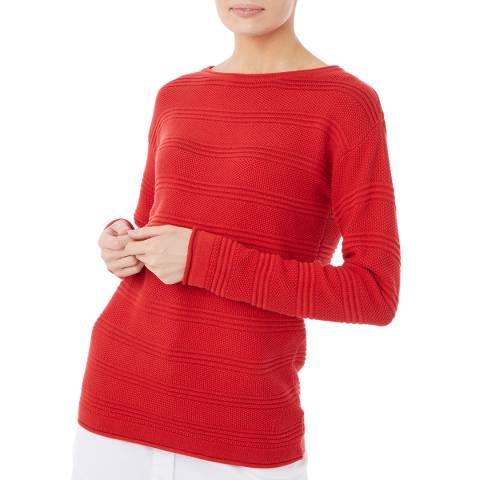 Crew Clothing Red Cotton Salcombe Jumper 