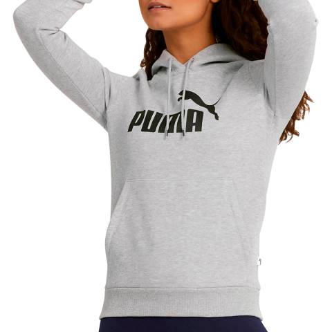 Puma Grey Logo Stretch Hoodie