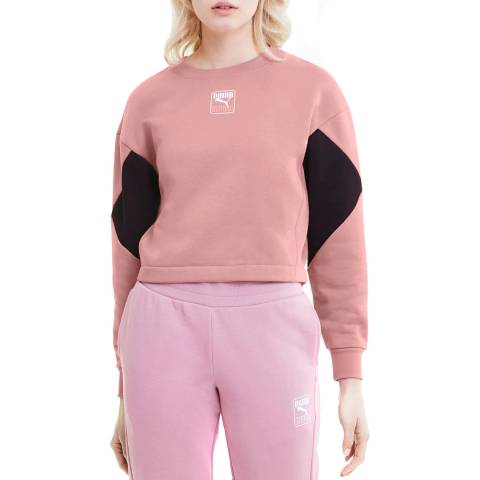 Puma Pink/Black Logo Sweatshirt