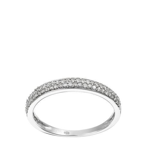 Le Diamantaire Silver "Alliance Granite" Diamond Ring