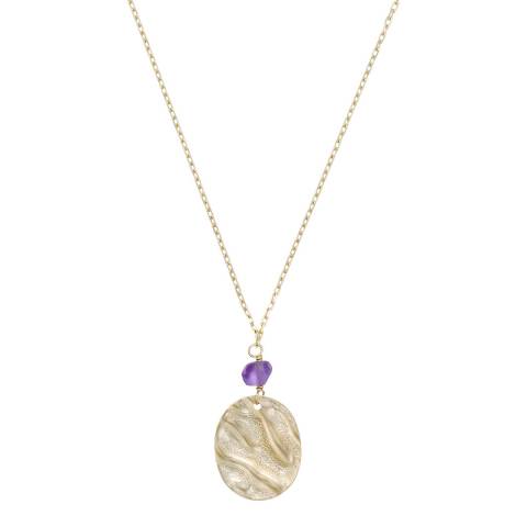 Le Diamantaire Gold 'Gold Medal' Purple Pendant Necklace