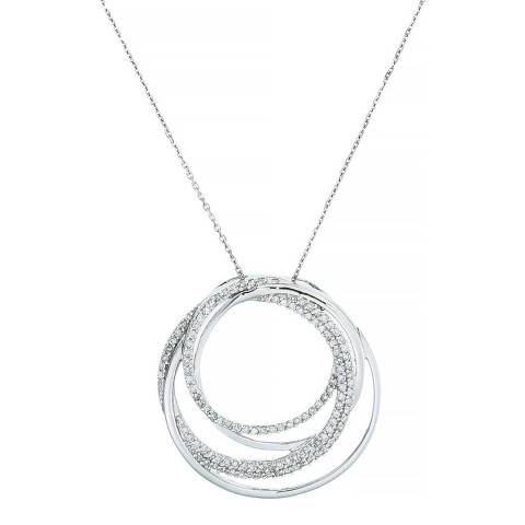 Le Diamantaire Silver 'Hypnotizing' Circle Hoop Necklace