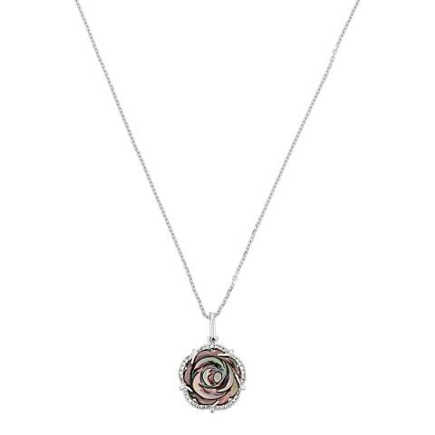 Le Diamantaire Silver 'Diamond's Rose' Pendant Necklace